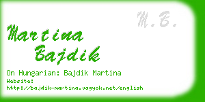 martina bajdik business card